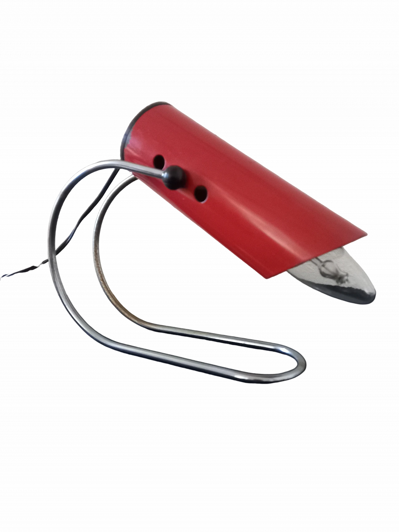 Lacquered metal table lamp attributed to Angelo Lelli, 1970s 10