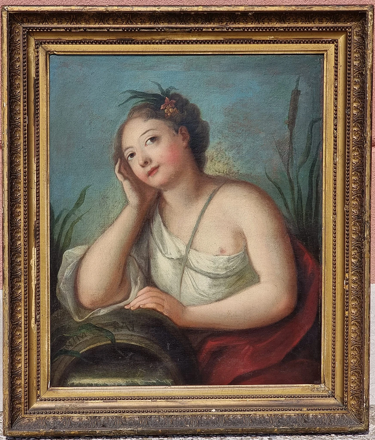 Ninfa dell'acqua, dipinto a olio su tela, '700 1