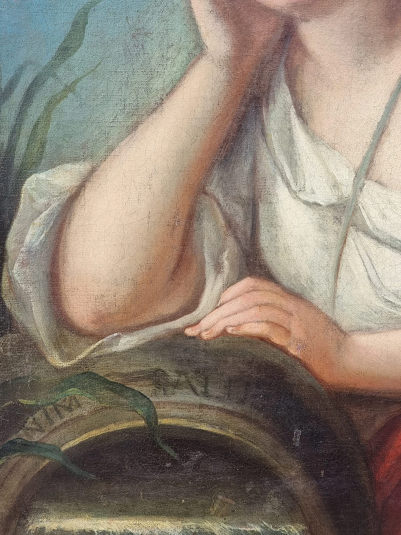 Ninfa dell'acqua, dipinto a olio su tela, '700 4