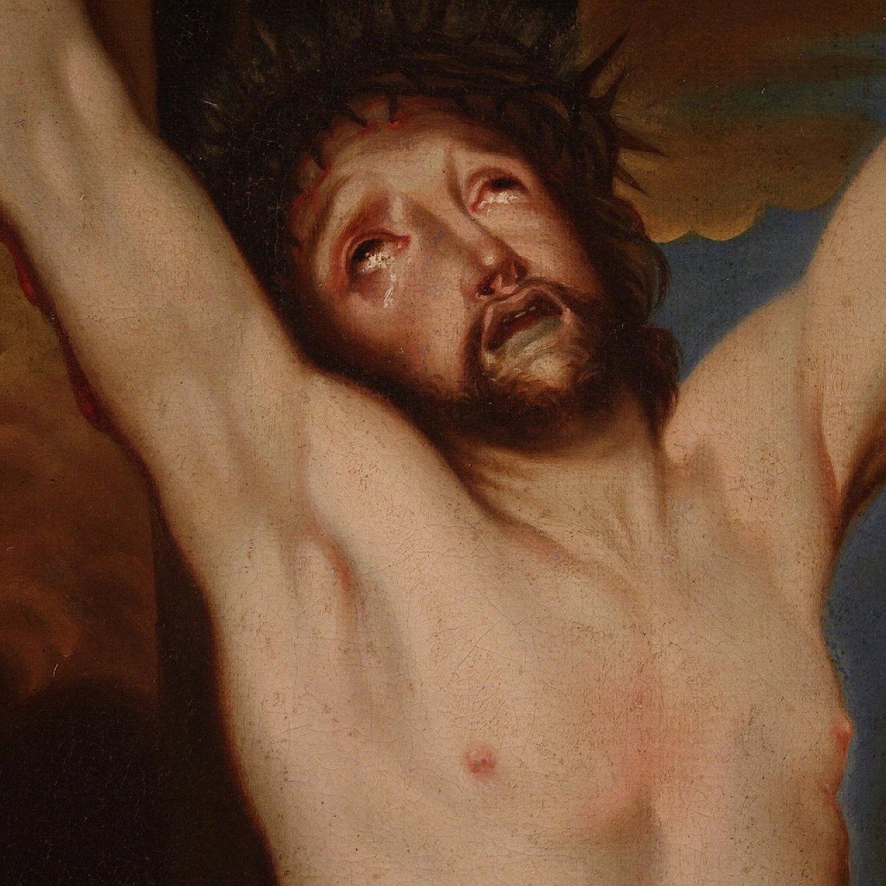 Bottega di Van Dyck, Crocifissione, dipinto a olio su tela, '600 7