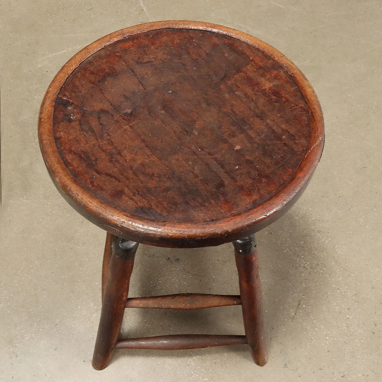 Coppia di Sgabelli in legno della Ditta Alfredo Cavestri Milano 6