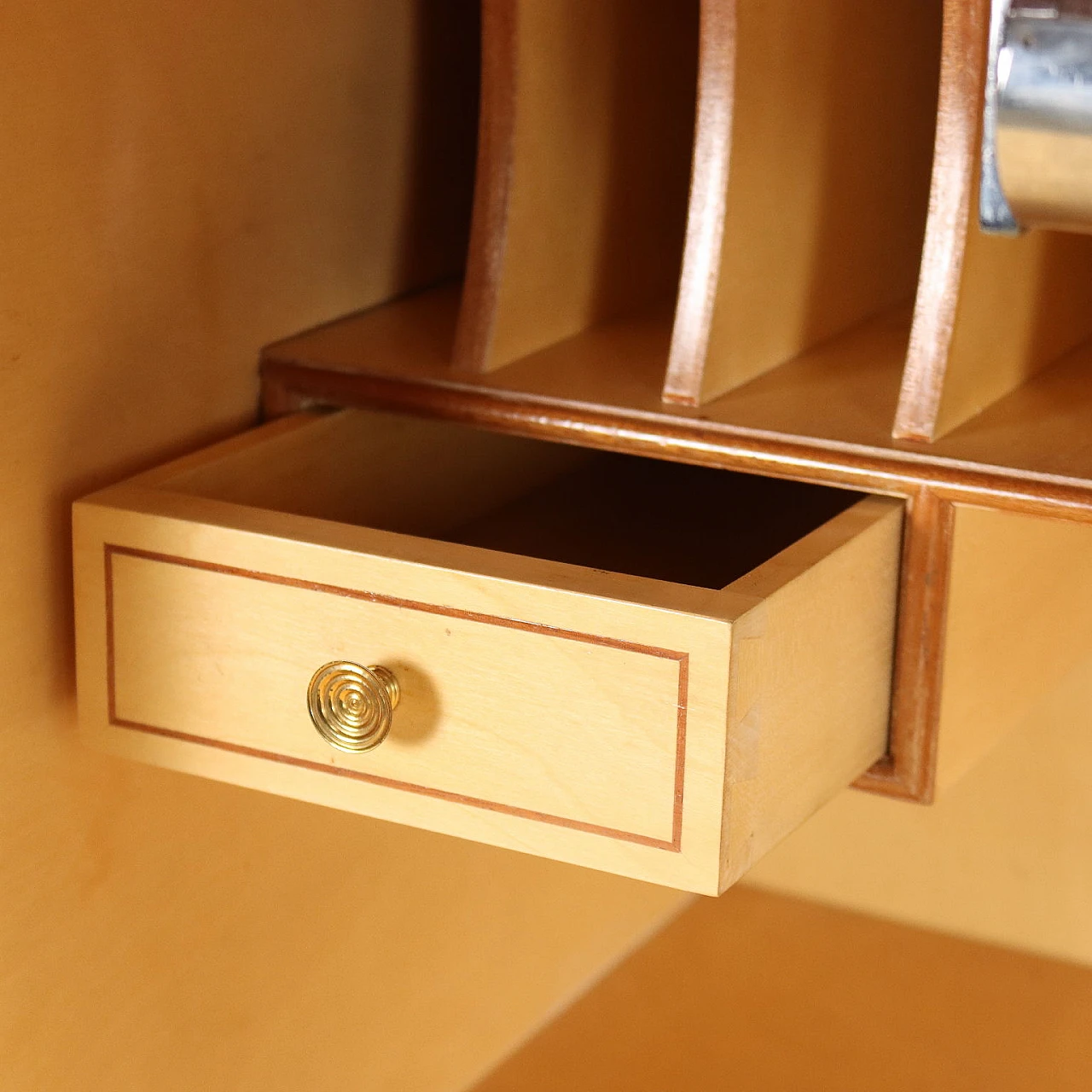 Wood sideboard with flap writing desk, 1950s 8