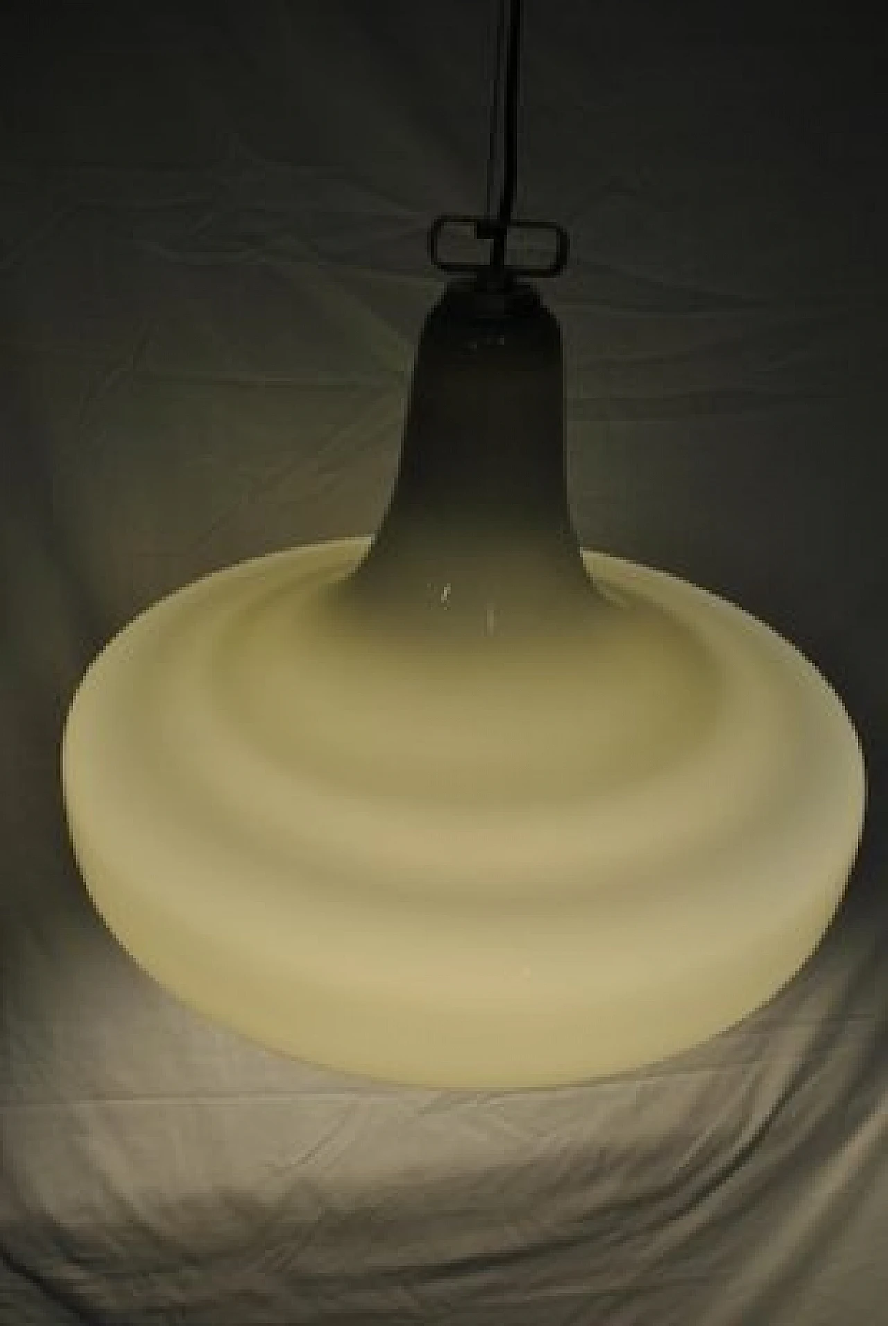 Ceiling lamp in grey opaline glass, 1960s 5