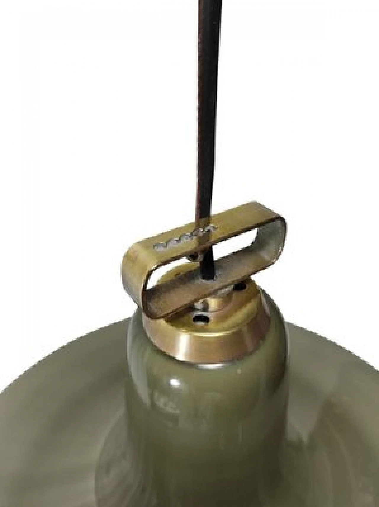 Ceiling lamp in grey opaline glass, 1960s 6