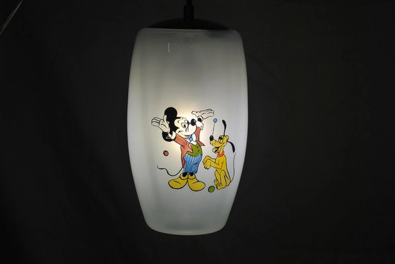 Disney ceiling lamp in glass and brass by Doria Leuchten, 1950s 5