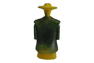 K. Engman per Kosta Boda, Green poncho, scultura in vetro, anni '80
