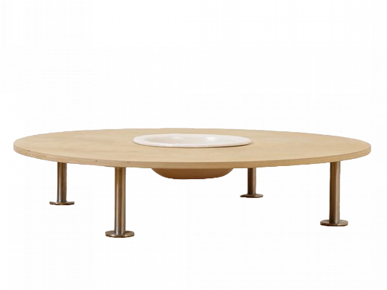 Tavolino in compensato di betulla con ripiano Albisola di Micotti 7