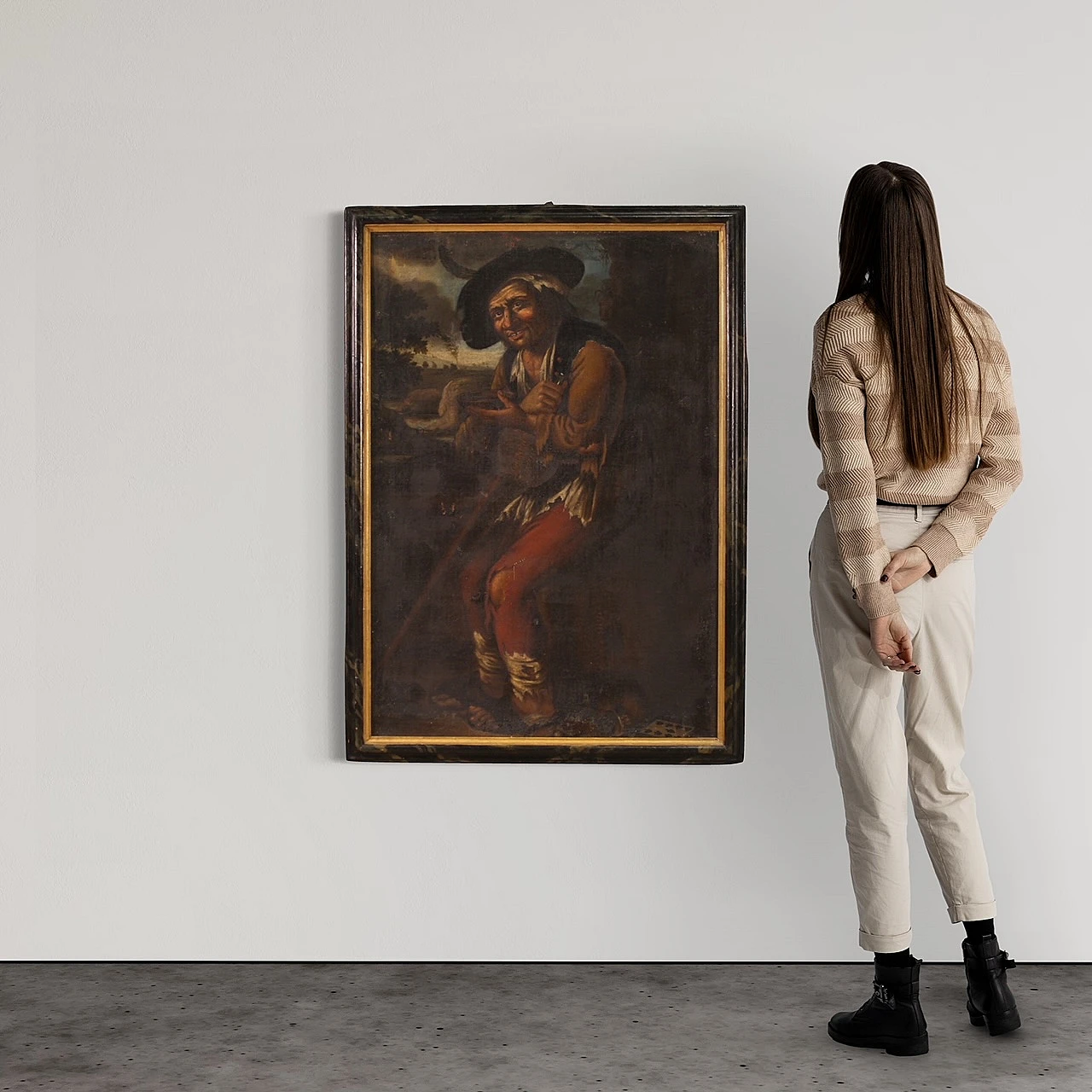 Portrait of Pitocco, oil on canvas, 18th century 3