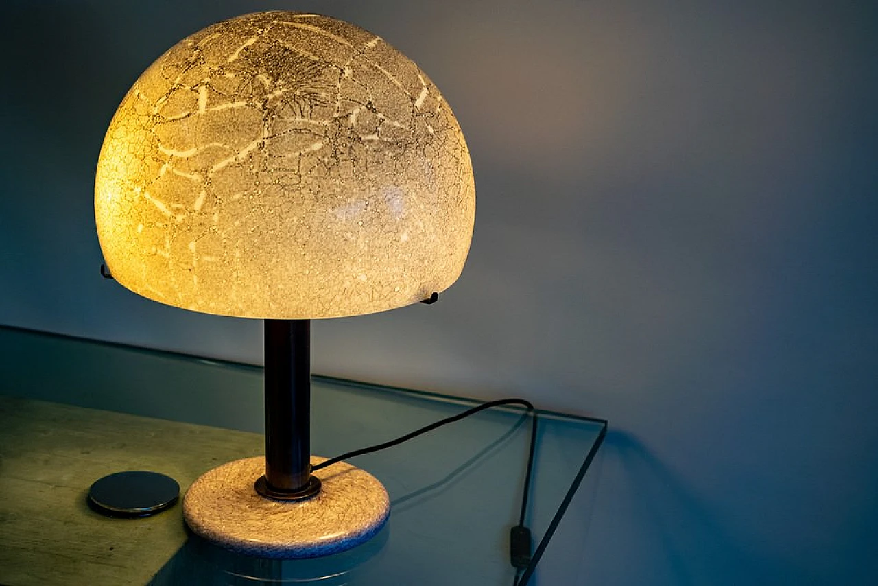 Lampada da tavolo in vetro di L. D. De Santillana per Venini, anni '60 3