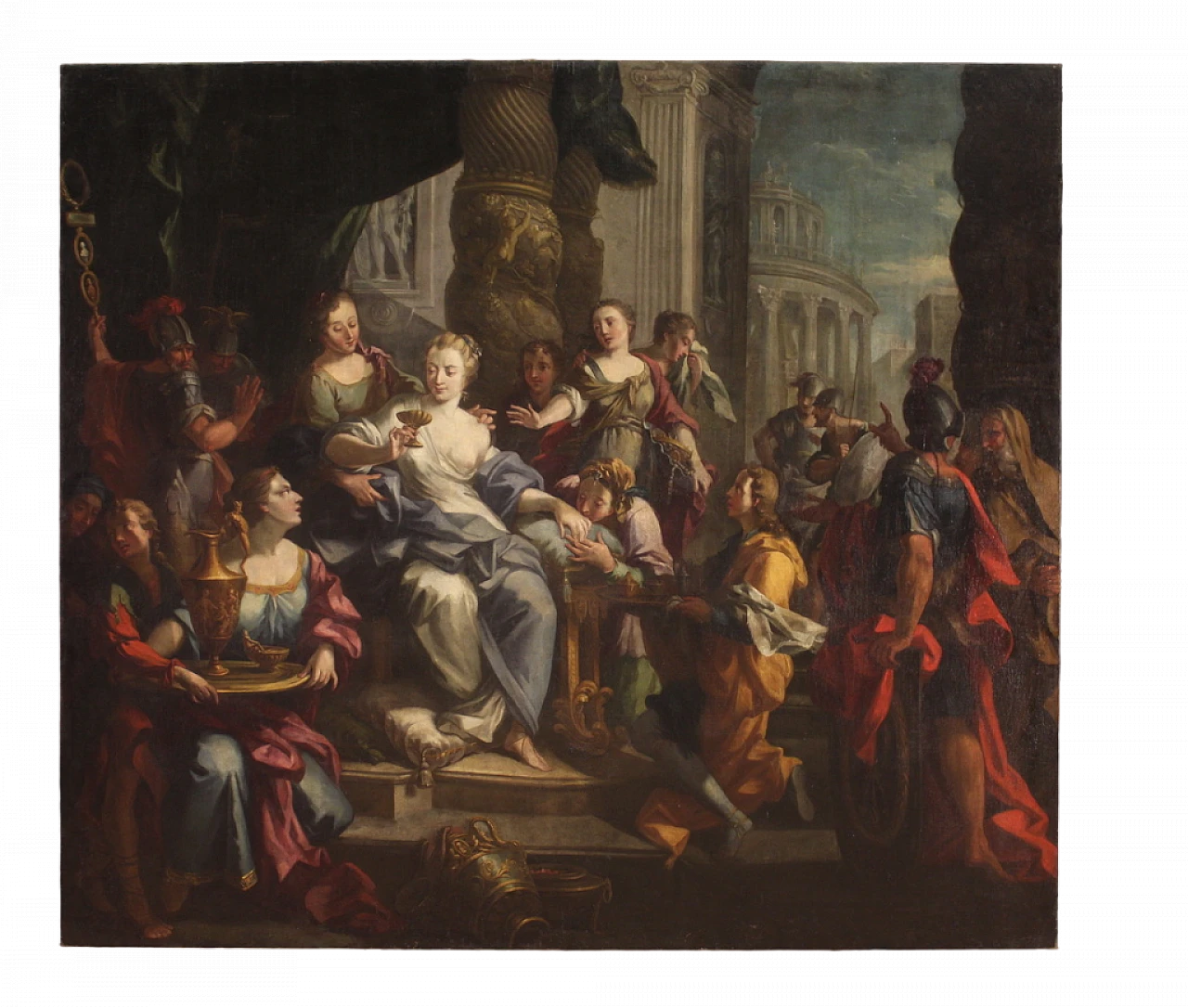 Artemisia beve le ceneri di Mausolo, dipinto a olio su tela, '700 16