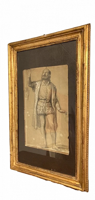 Nobile in costume d'epoca, disegno, '800