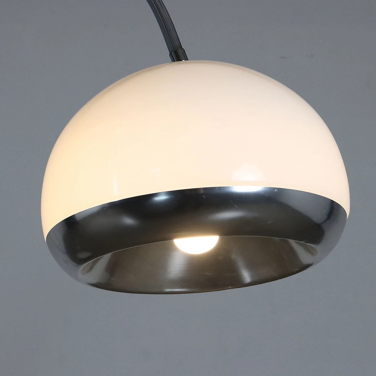 Floor Lamp in aluminium and marble base, 1970s 3