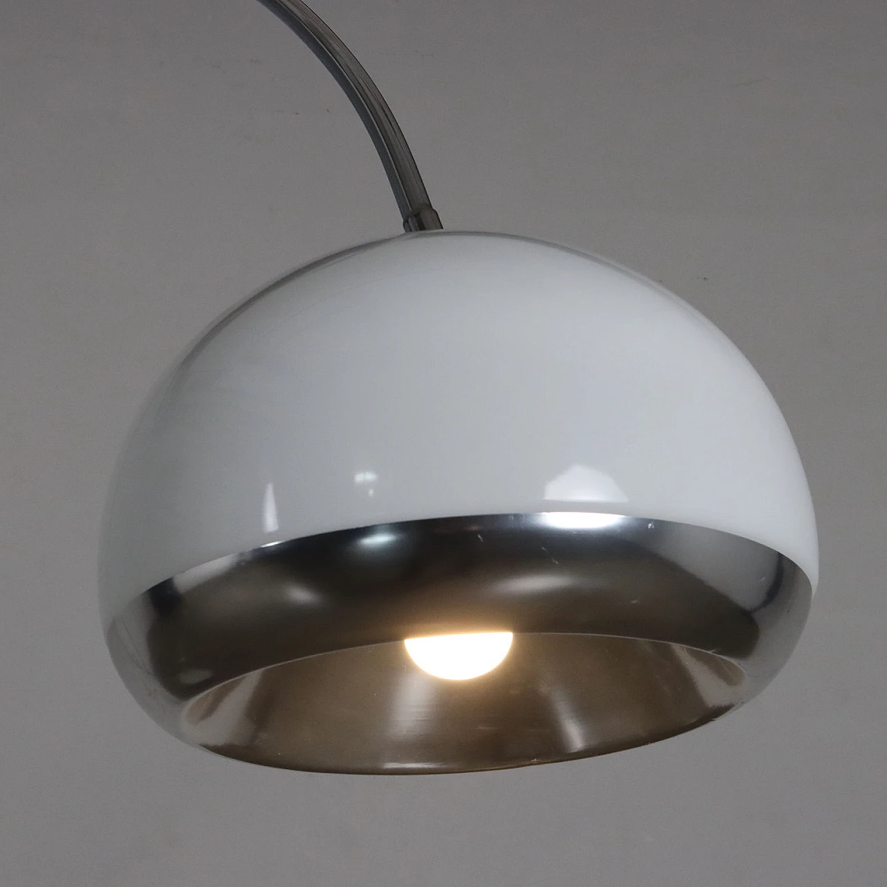Floor Lamp in aluminium and marble base, 1970s 4