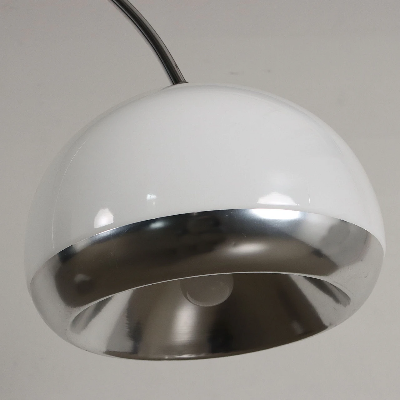 Floor Lamp in aluminium and marble base, 1970s 6