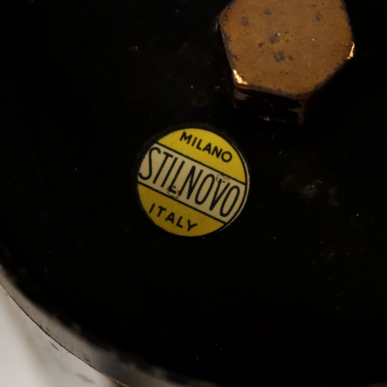 3-Light chandelier in aluminium, brass and glass by Stilnovo, 1960s 6