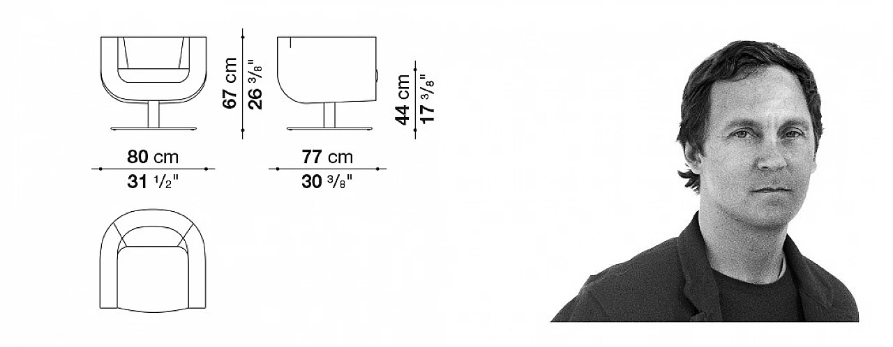 Coppia di poltrone Tulip di Jeffrey Bernett per B&B Italia 7