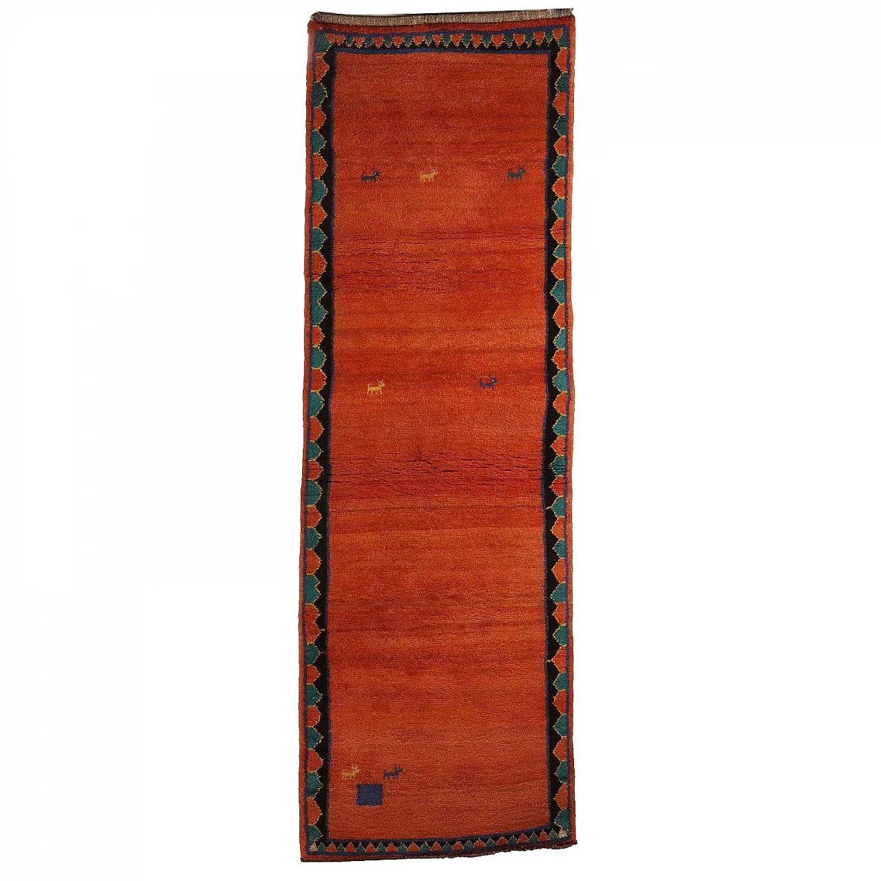 Large knot Gabbeh rug in cotton & wool 1