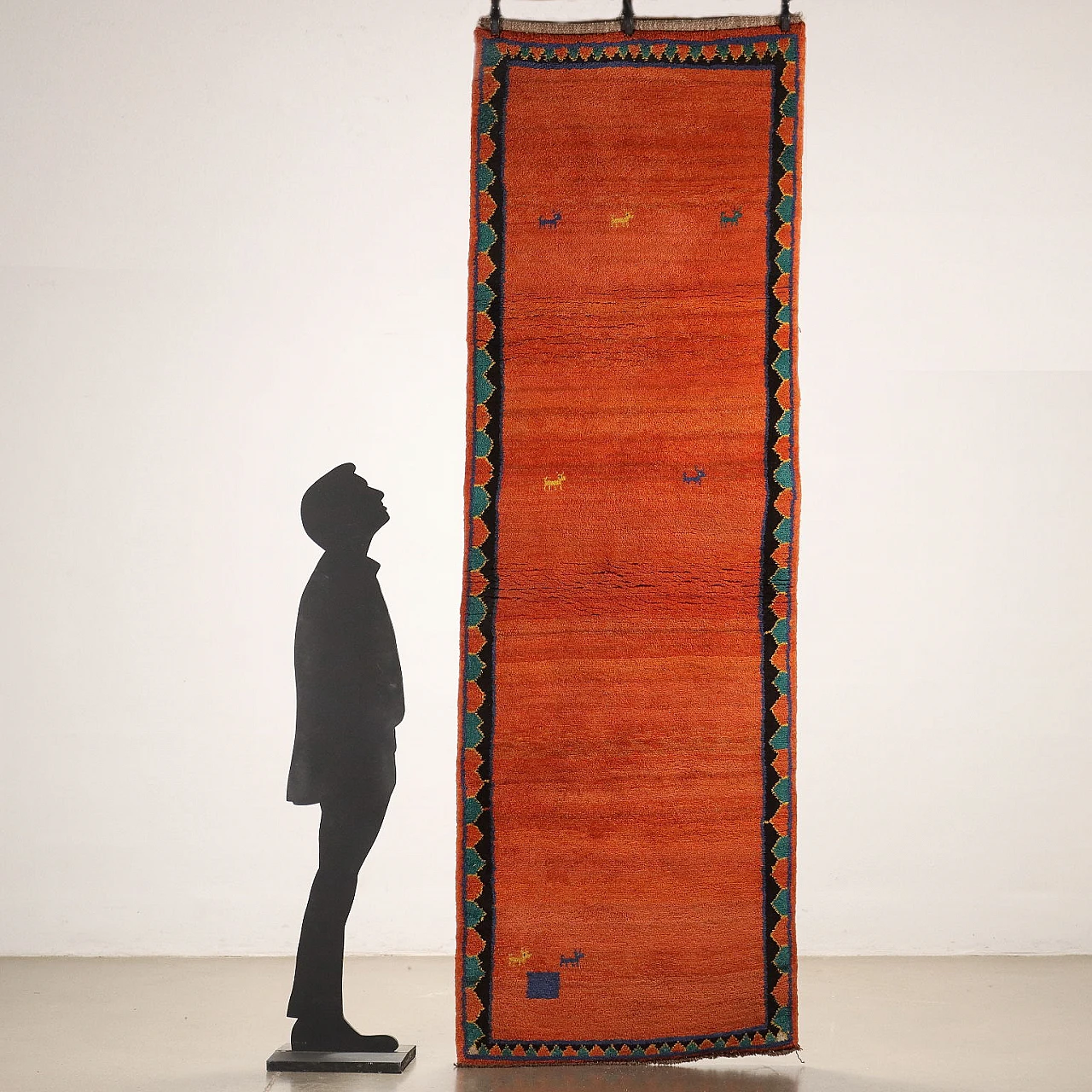 Large knot Gabbeh rug in cotton & wool 2