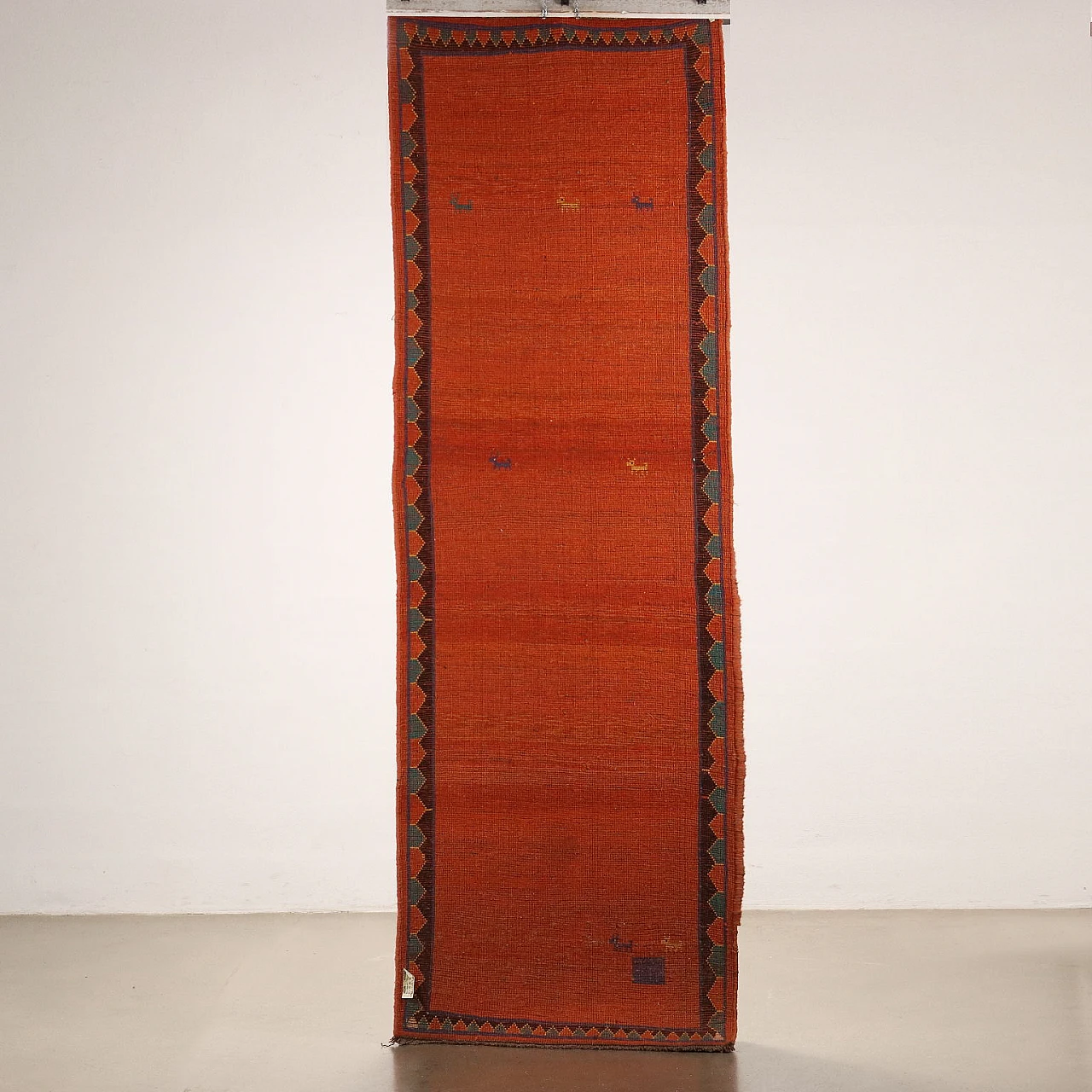 Large knot Gabbeh rug in cotton & wool 6