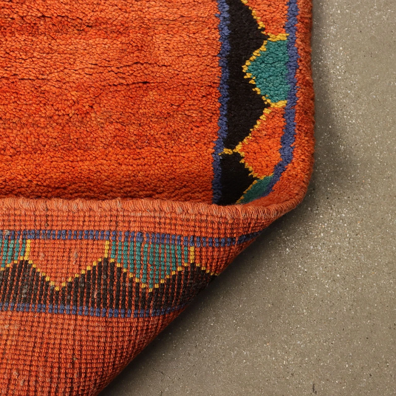 Large knot Gabbeh rug in cotton & wool 7