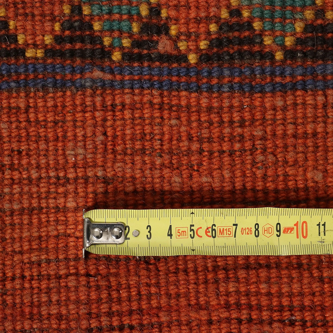 Large knot Gabbeh rug in cotton & wool 10