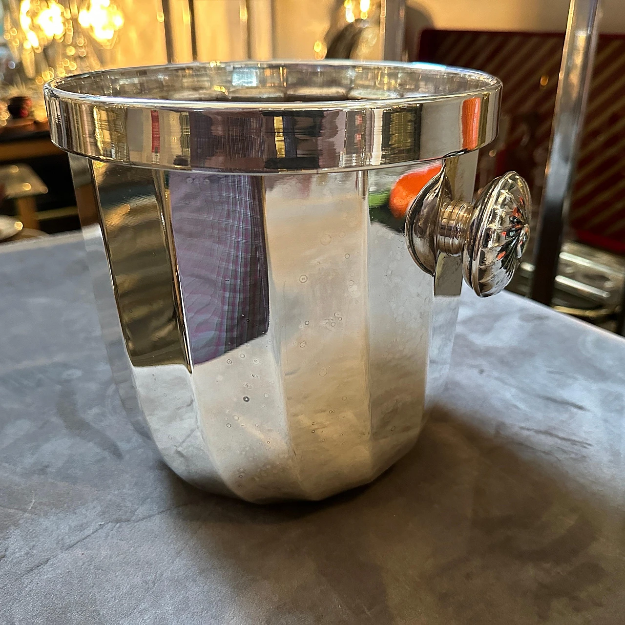 Raffreddatore placcato in argento di Ricci Argenterie, anni '80 8