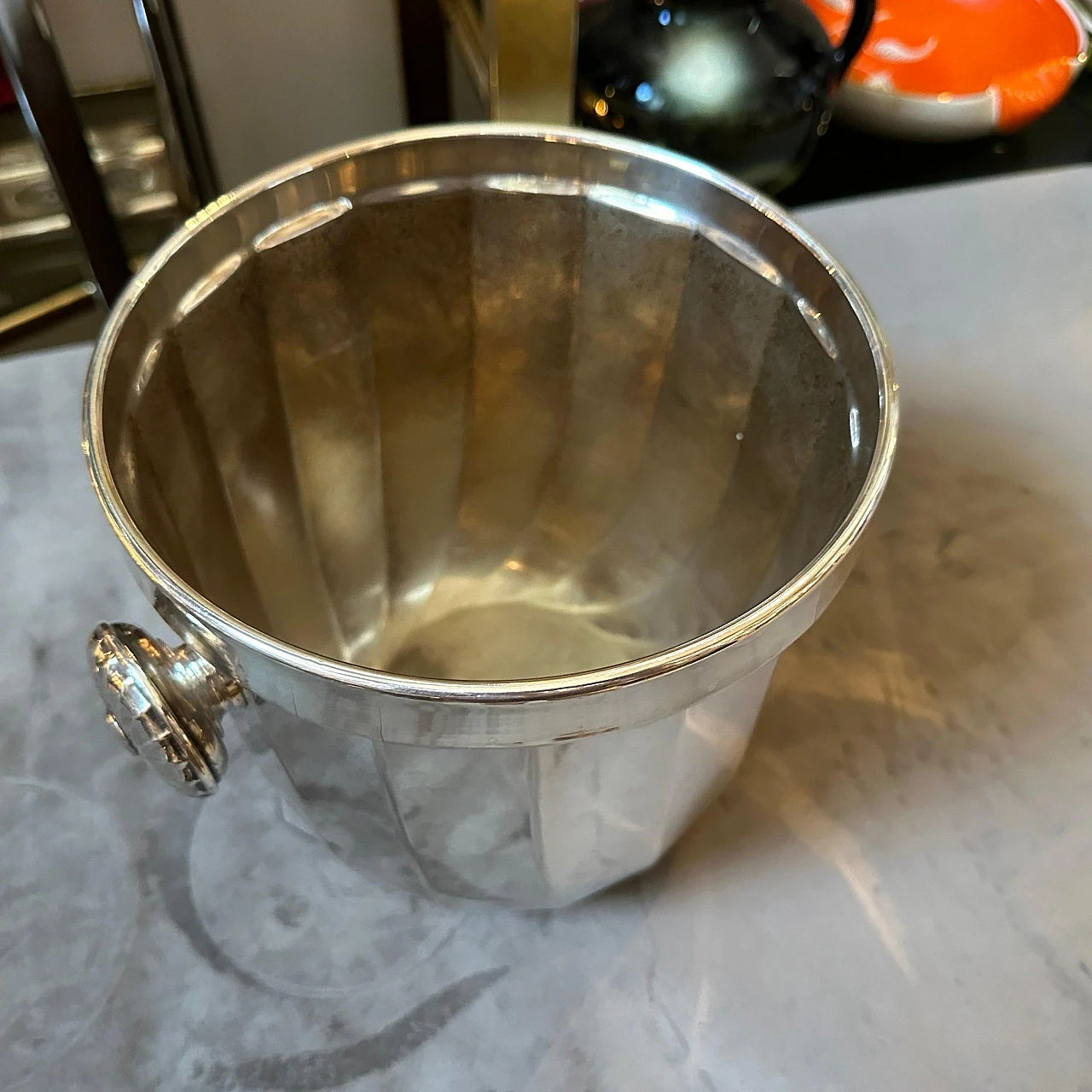 Raffreddatore placcato in argento di Ricci Argenterie, anni '80 9