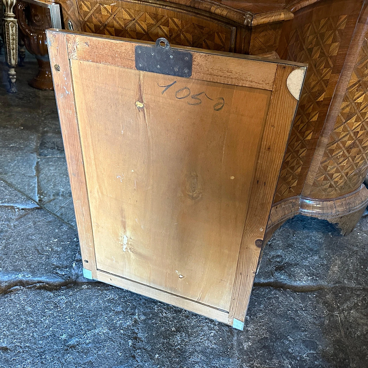 Coppia di specchi rettangolari in ottone in stile Gio Ponti, anni '50 12