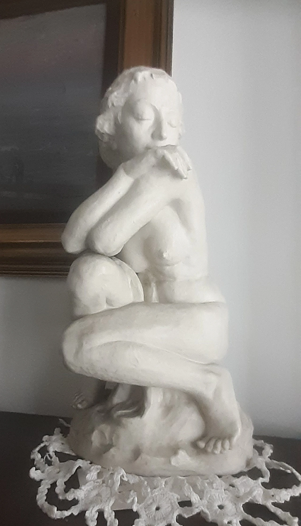 Tutter, female nude, Biscuit porcelain sculpture, early 20th century 2