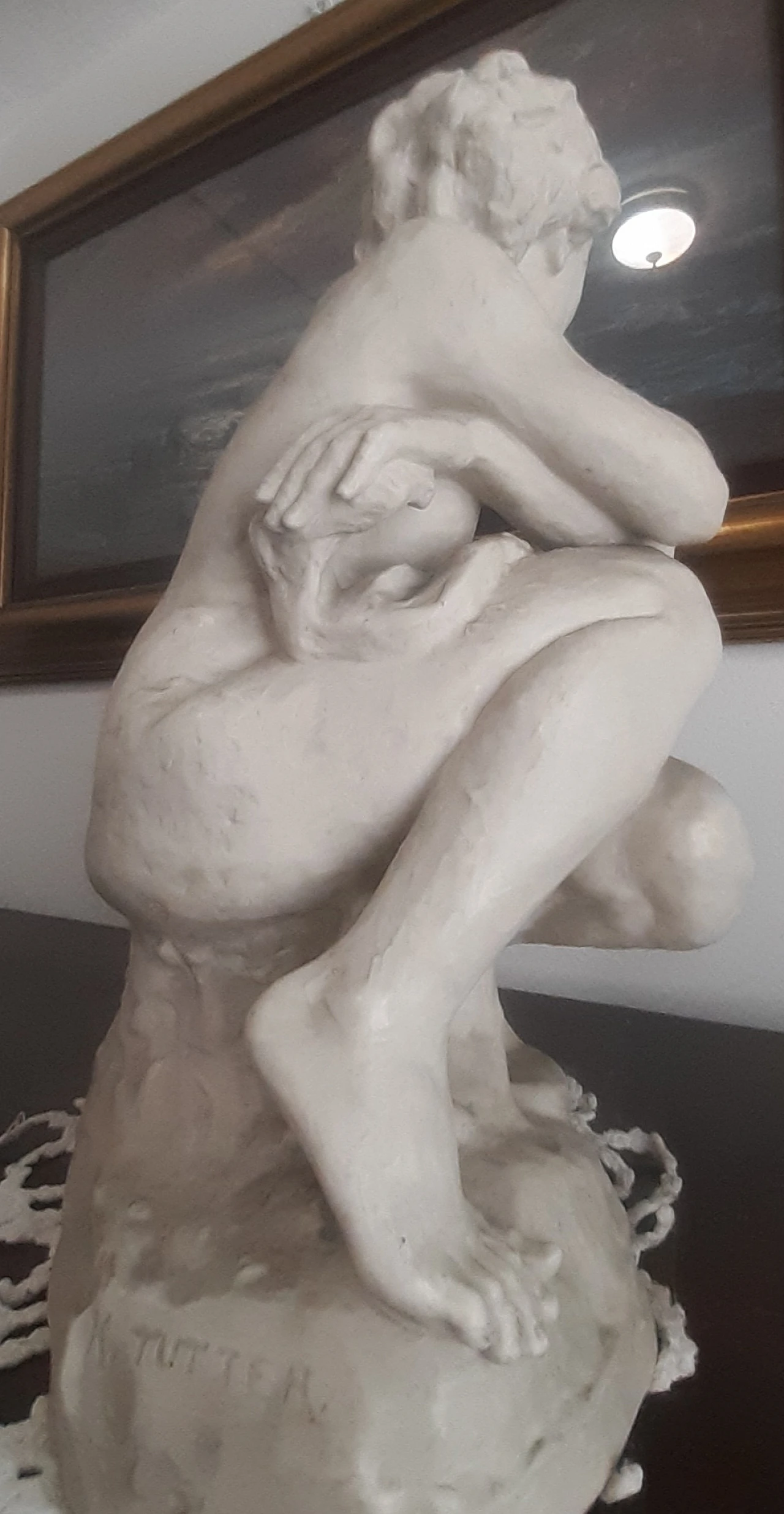 Tutter, female nude, Biscuit porcelain sculpture, early 20th century 3