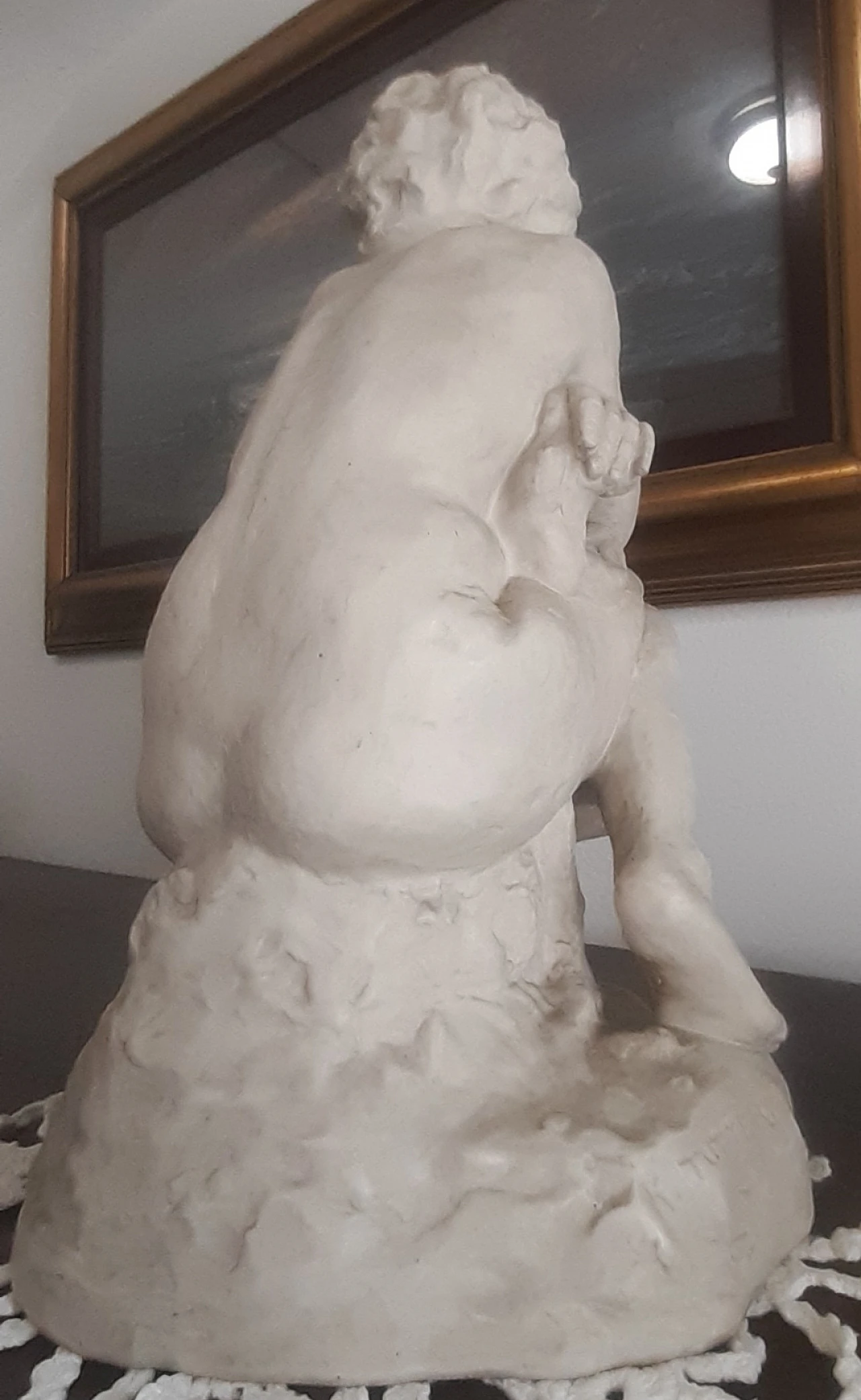 Tutter, female nude, Biscuit porcelain sculpture, early 20th century 4