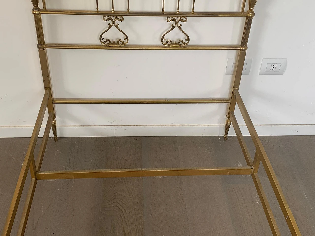 Letto singolo in ottone, anni '50 4