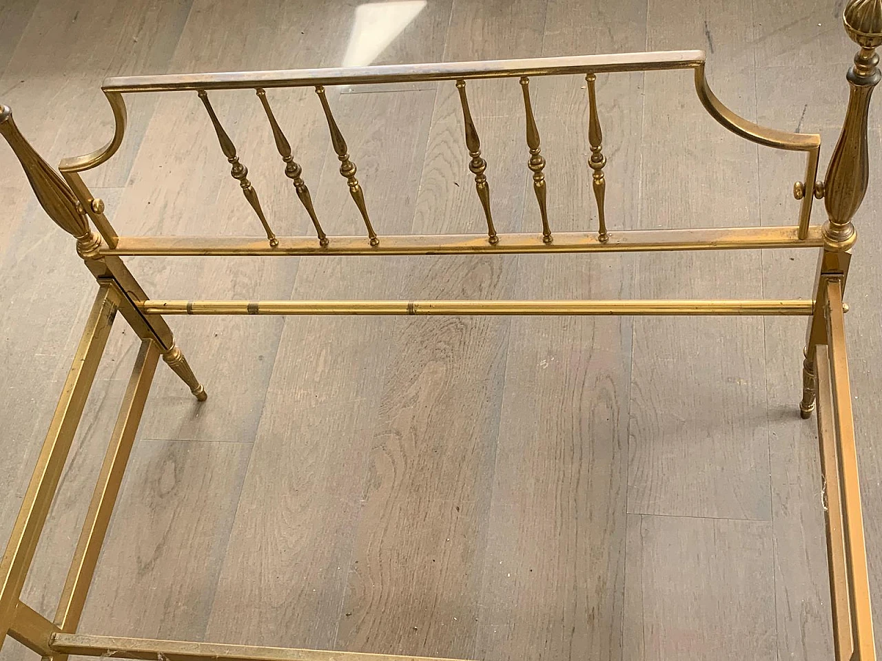 Letto singolo in ottone, anni '50 5