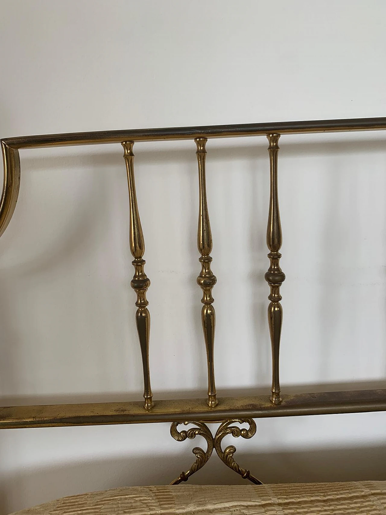 Letto singolo in ottone, anni '50 9