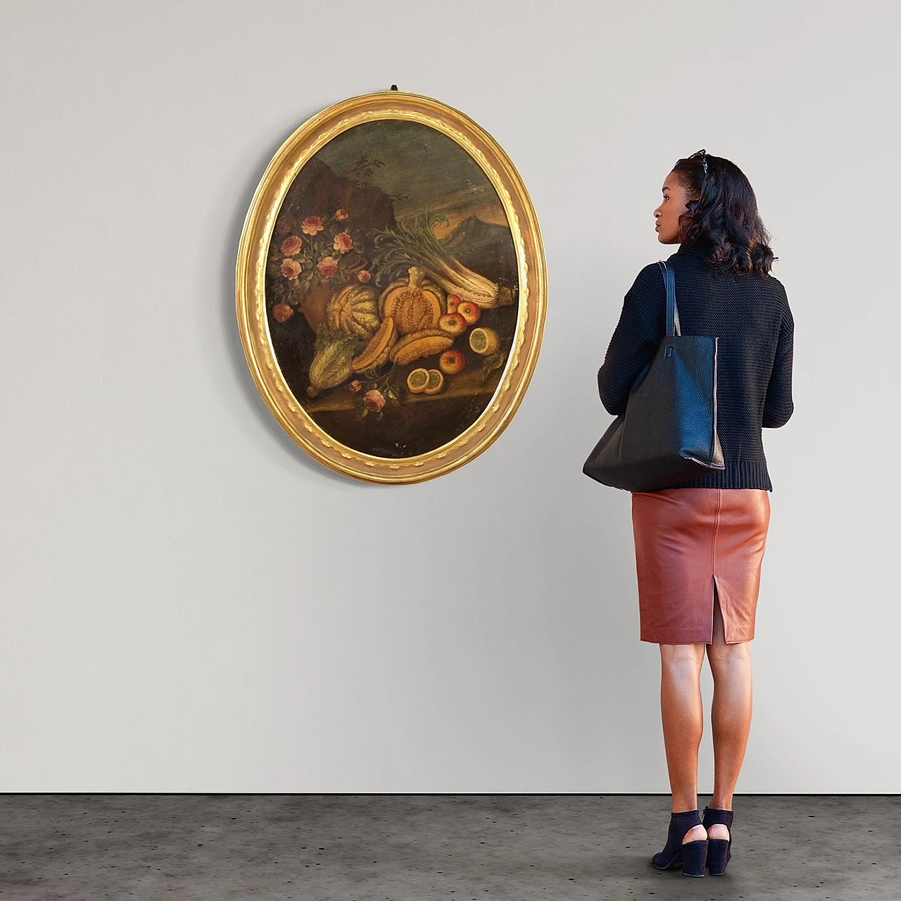 Oil on oval canvas depicting Still Life, 18th century 14