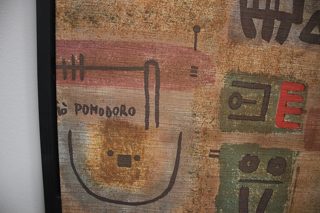 Giò Pomodoro, abstract composition, silkscreened fabric, 1950s 4