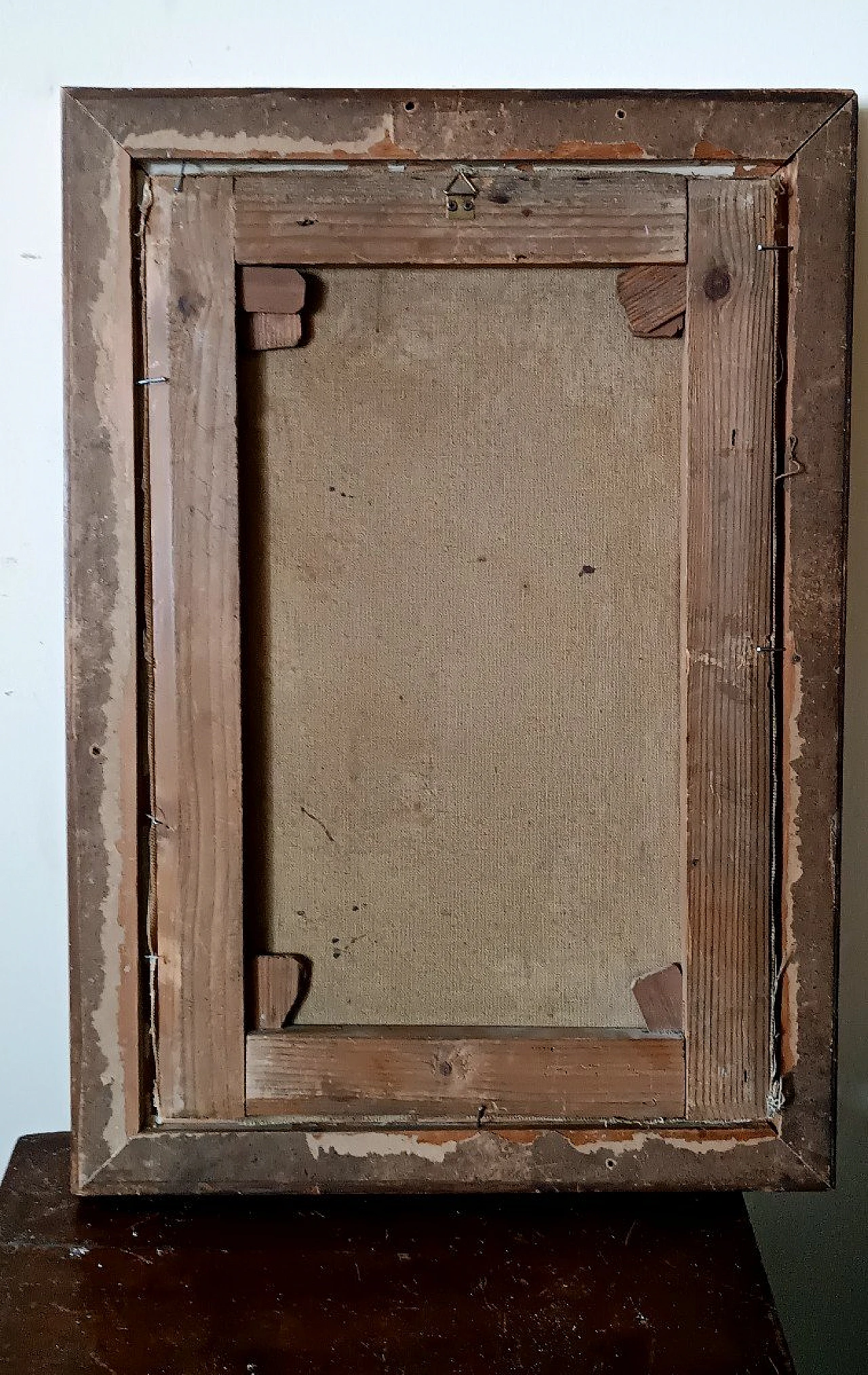 Scorcio con alberi, dipinto a olio su tela, fine '800 5