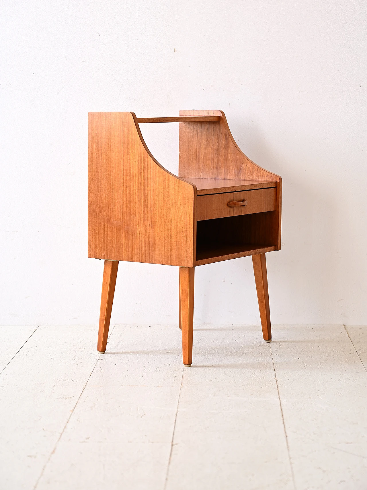 Scandinavian teak bedside table, 1960s 4