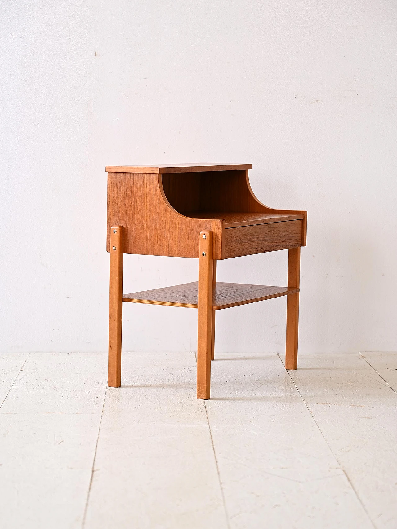 Teak bedside table by Carlström & Co Möbelfabrik, 1960s 3