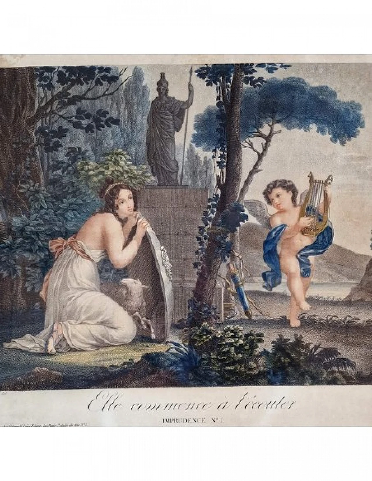 3 Engravings Cupid's Imprudences by J. F. Prot, early 19th century 1