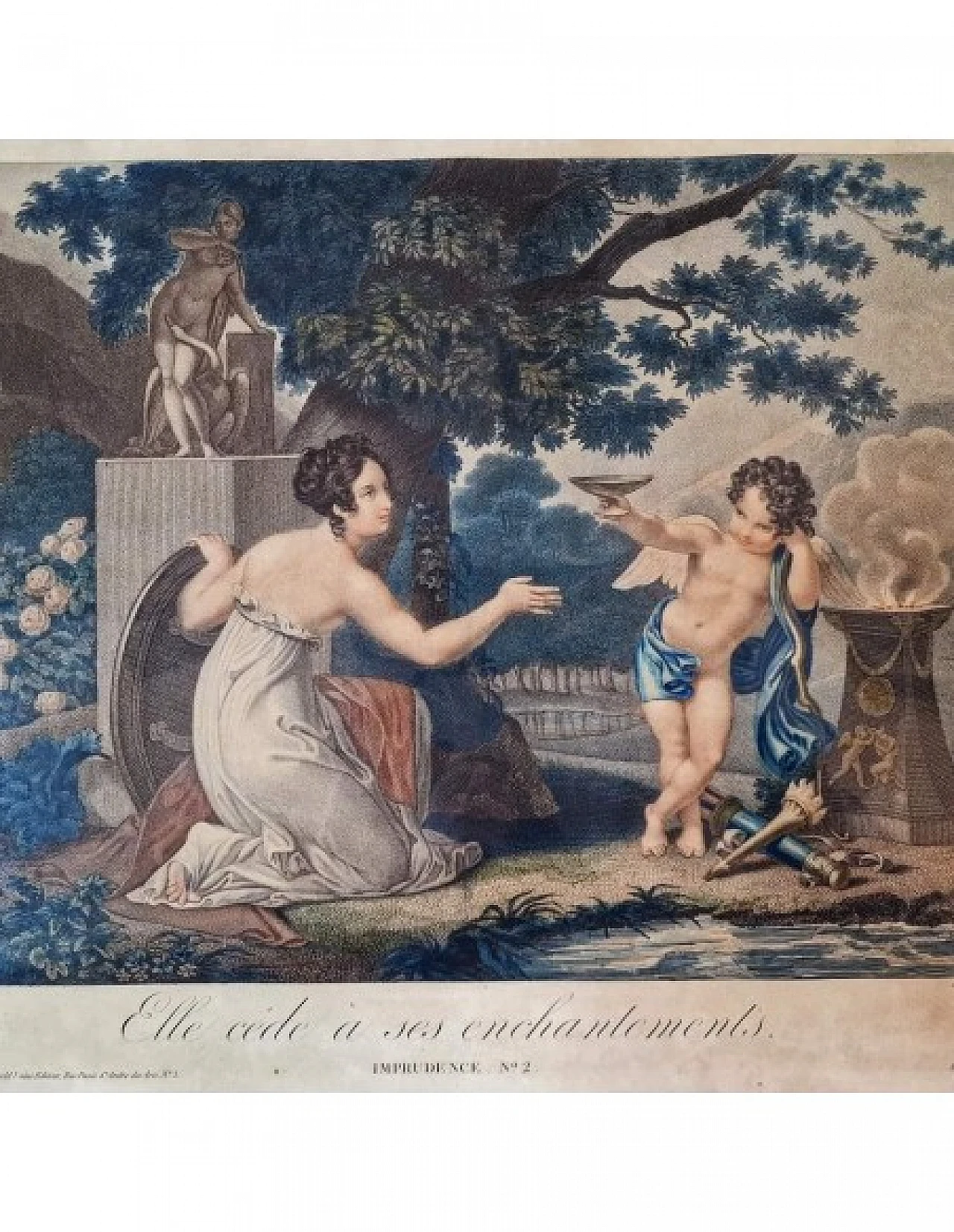 3 Engravings Cupid's Imprudences by J. F. Prot, early 19th century 3