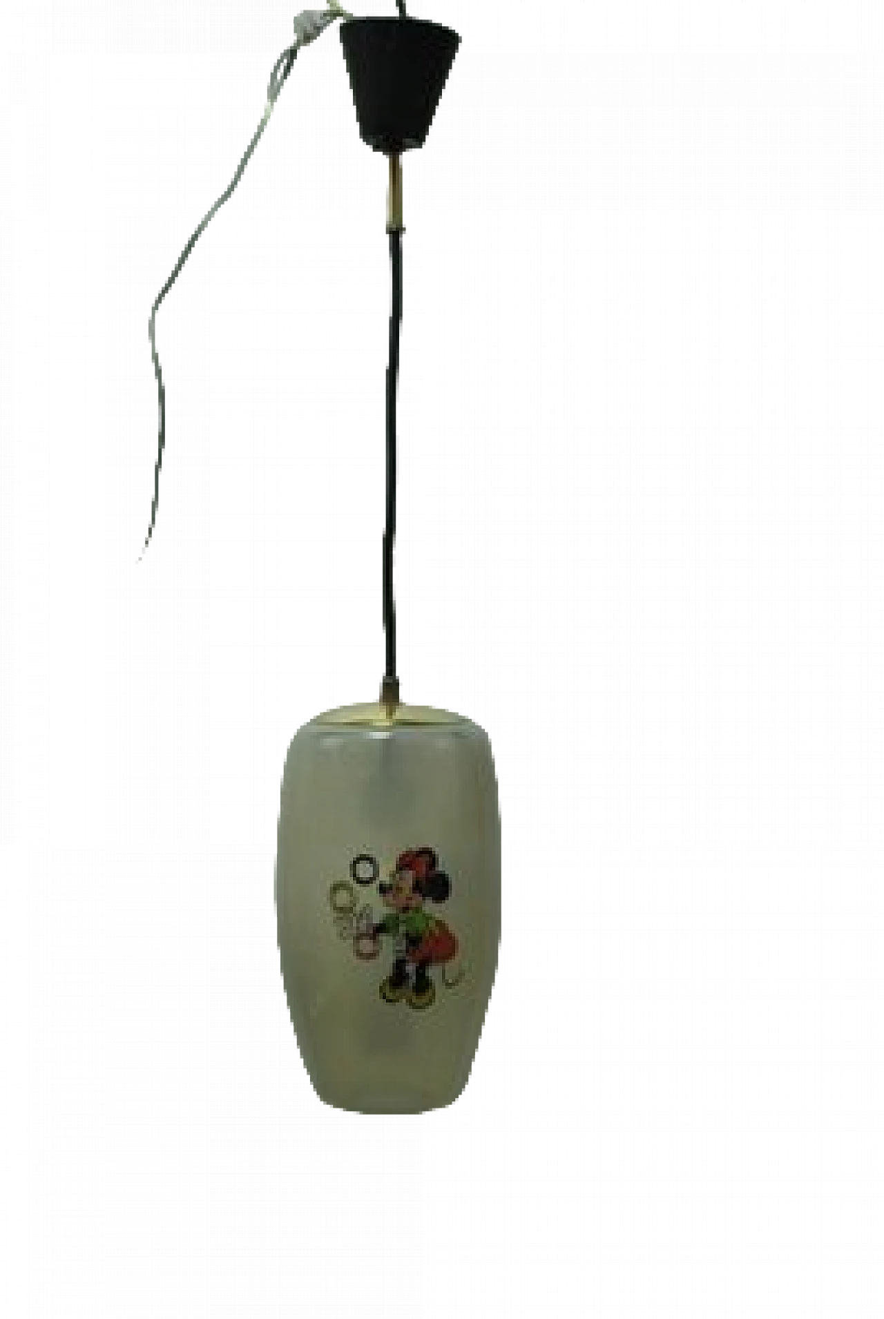 Disney ceiling lamp in glass and brass by Doria Leuchten, 1950s 8