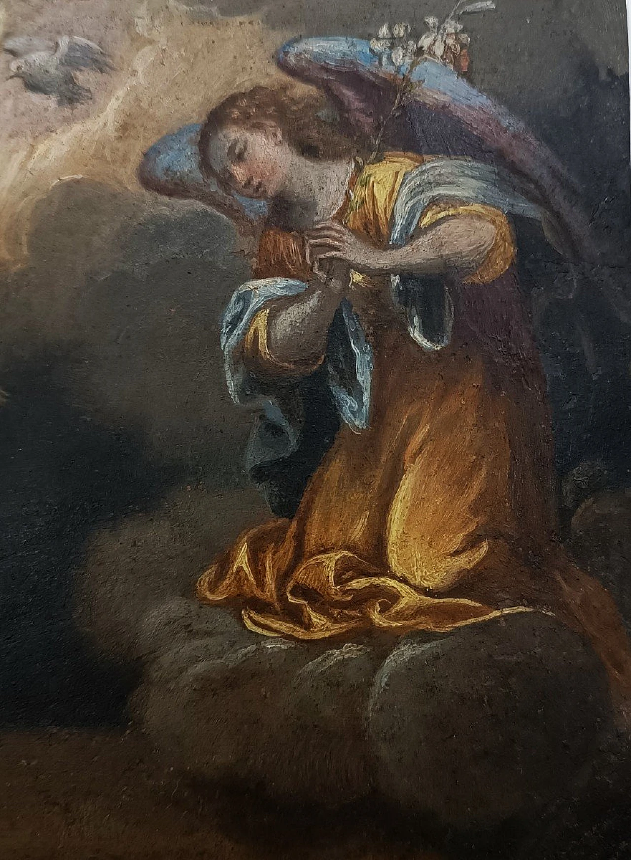 Annunciazione, dipinto a olio su rame, prima metà del '700 4