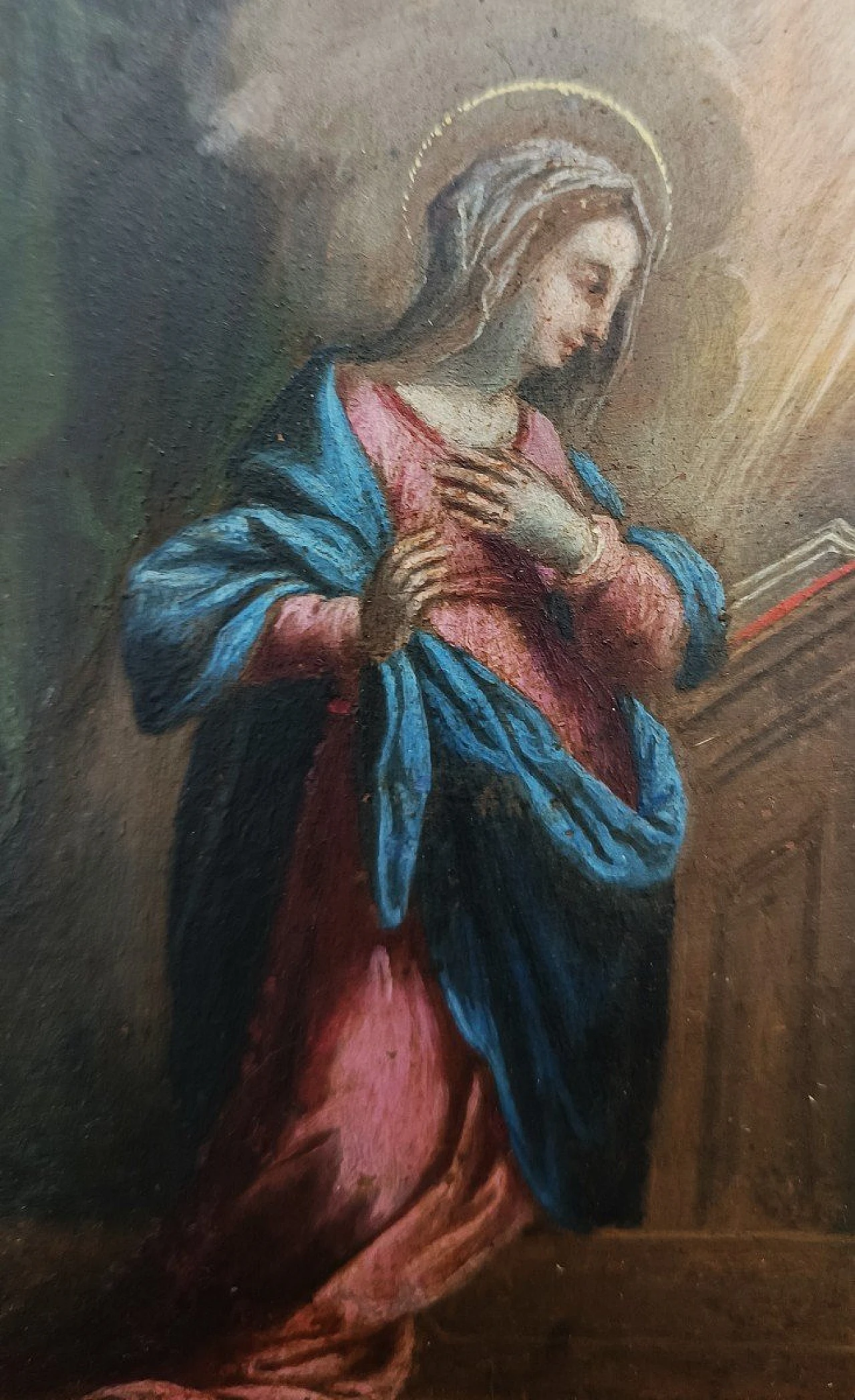 Annunciazione, dipinto a olio su rame, prima metà del '700 7