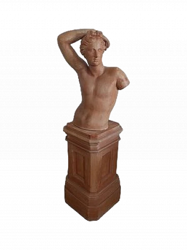 Giovane uomo, scultura in terracotta, '800