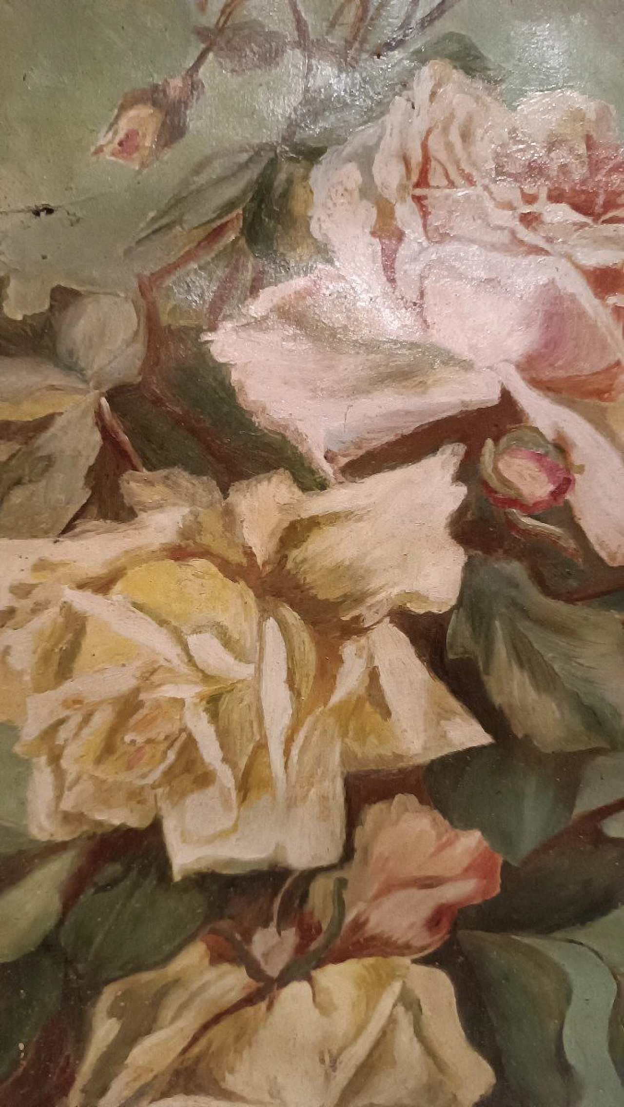 A. Sambuchi, roses, oil painting on paper, early 20th century | intOndo