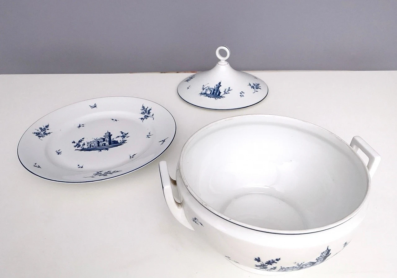 Neoclassical porcelain serving plate by Richard Ginori, 1960s 7