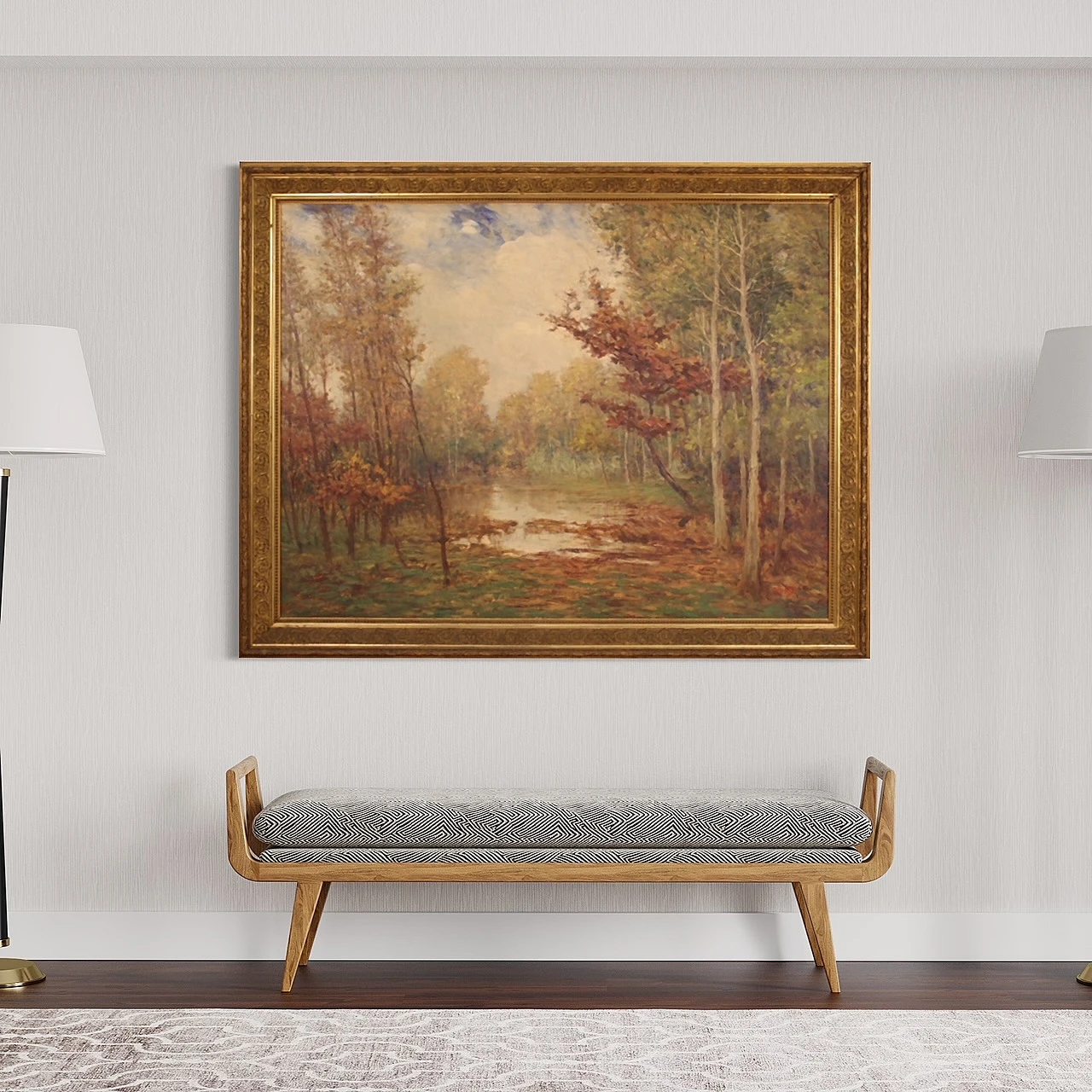 Landscape painting signed and dated, 1940s 1458303