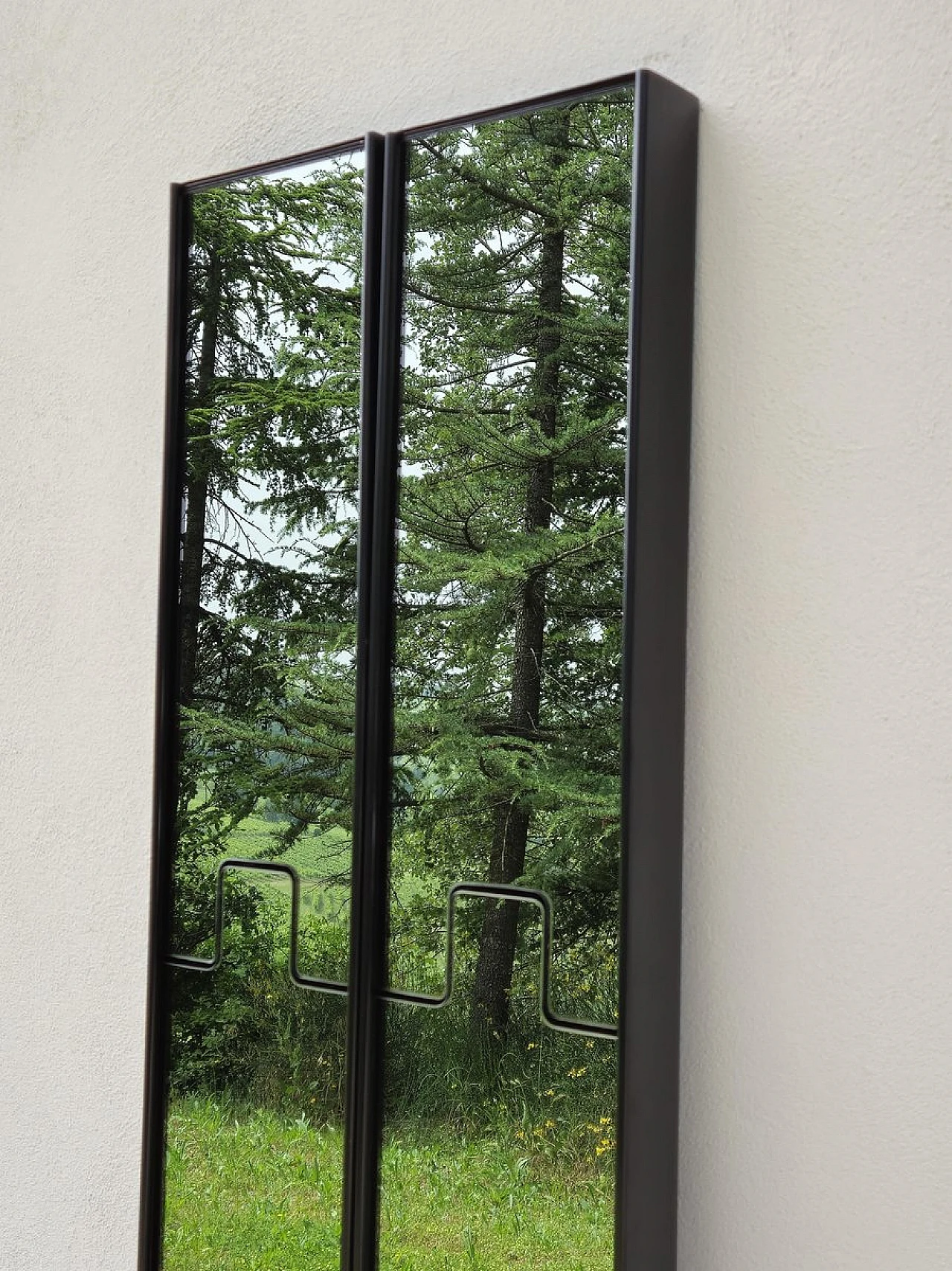 Pair of Gronda mirrors by Luciano Bertoncini for Elco, 1970s 3