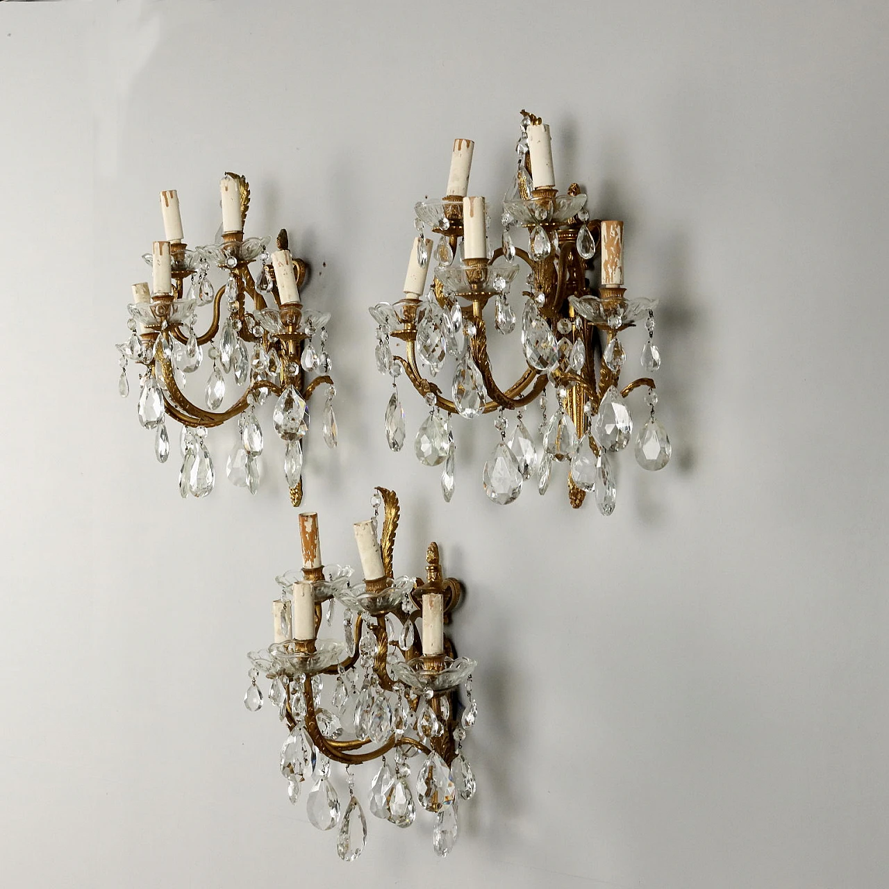 3 Five-light appliques in gilded bronze 3